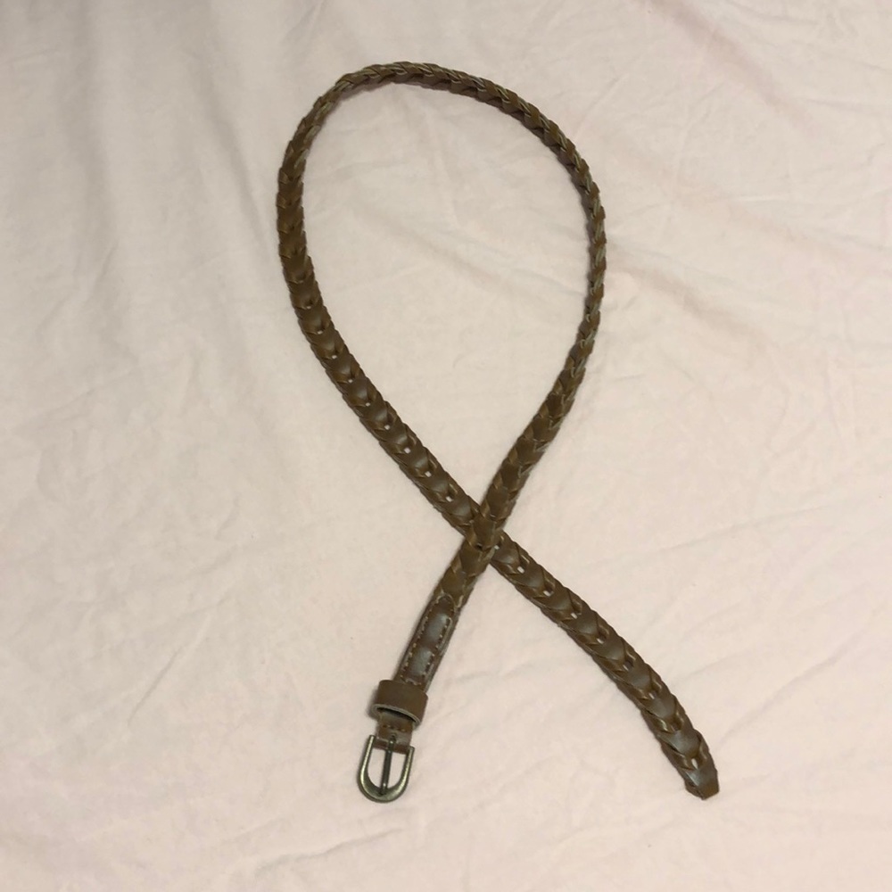 Tan braided thin belt
